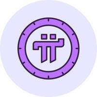 Cryptocurrency Filled Circle Fill Style Icon vector