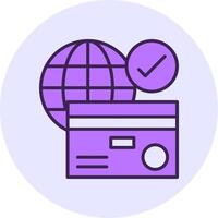 Payment gateway Filled Circle Fill Style Icon vector