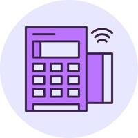 Card reader Filled Circle Fill Style Icon vector
