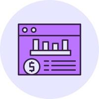 Expense tracker Filled Circle Fill Style Icon vector