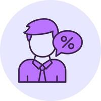 Tax advisor Filled Circle Fill Style Icon vector