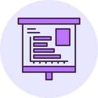 Horizontal Bar Chart Filled Circle Fill Style Icon vector