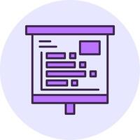 Horizontal Bars showing Filled Circle Fill Style Icon vector