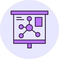 Mind Map Filled Circle Fill Style Icon vector