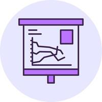 Multiple Line Graph Filled Circle Fill Style Icon vector