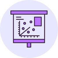Scatter Plot Filled Circle Fill Style Icon vector