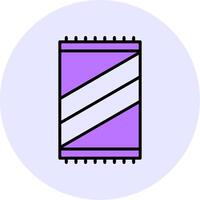 Beach towel Filled Circle Fill Style Icon vector