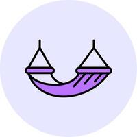 Hammock Filled Circle Fill Style Icon vector