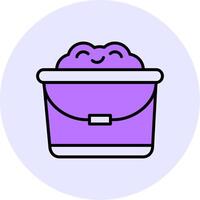 Sand bucket Filled Circle Fill Style Icon vector