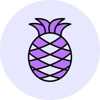 Pineapple Filled Circle Fill Style Icon vector