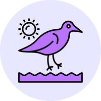 Sandpipers Filled Circle Fill Style Icon vector
