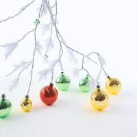 Christmas Lights isolated on White Background photo