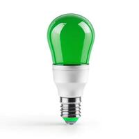 lightbulb. Ecology concept Isolated on white photo