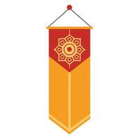 Vertical Hanging Banner with Intricate Patterns vector