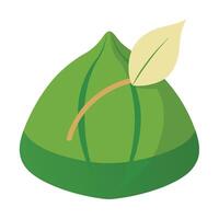 Triangular Dumpling Wrapped in Leaves vector