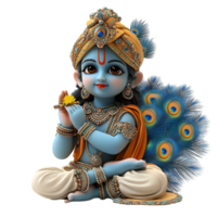 Happy Krishna Janmashtami Lord Krishna On transparent background png