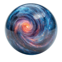 a ball with a spiral galaxy in it Transparent Background. png