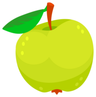 Set of apples and sliced apples. Apple fruit png