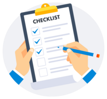 Checklist clipboard. Efficient Task Management. Successful formation of business tasks and goals. illustration. png