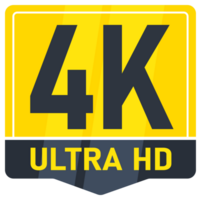 4K UHD resolution icon for web. High Definition monitor display resolution standard. illustration png
