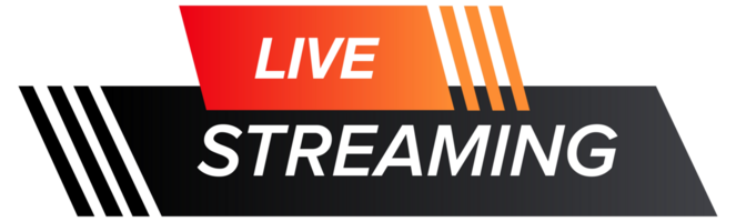 Collection of modern live stream icons and badges in different styles and shapes. png