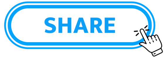 Share Button with pointer clicking. Web button. Finger Pressing. Click to Share Concept. illustration png