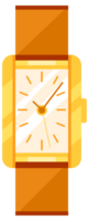 Set of four wristwatches showcasing a range of styles, from classic analog to modern smartwatch, highlighting the evolution of timekeeping png