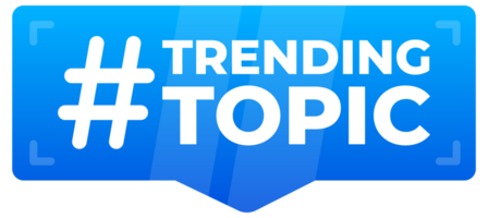 Trending Topic Hashtag Speech Bubble Collection - Colorful and eye-catching speech bubbles with the hashtag Trending Topic for digital and social media graphics png