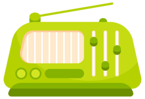 Four different types of audio devices illustrating the evolution of music broadcasting technology png