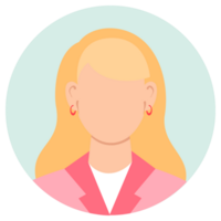 Set of different people avatars. User avatar in circle. illustration png