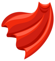 Six illustrations of a red superhero cloak, moving in the wind and suitable for comic books or fantasy png