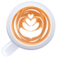 Coffee cup Top view. Hot ristretto, espresso. Cappuccino and latte. png