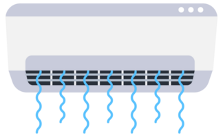 Air conditioner System. Faster Cooling. Device for monitoring the room temperature. illustration png