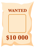 Three variations of a wanted poster template, featuring a cowboy character and space for a reward png