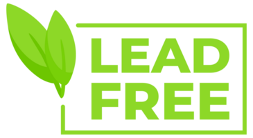 Set of green labels with Lead free text sign, label. illustration png