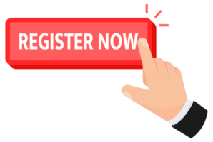 Modern Flat Design Illustration of a Finger Clicking a Register Now Button png