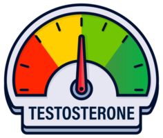 Set of Testosterone Level Indicators Illustration with Color Coded Hormonal Balance Gauges png
