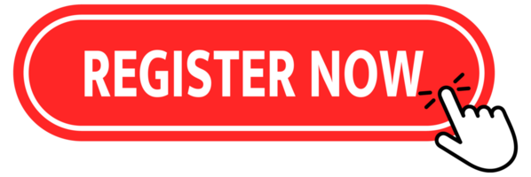 Register Now Button with pointer clicking. Web button. Finger Pressing. Click to Register Now Concept. illustration png