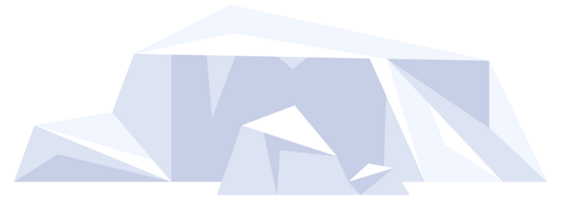 Varieties icebergs set. Antarctic cartoon ice. Floating ice mountain. Melting icebergs and frozen icy blocks. png