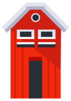 Collection of countryside barns showing different architectural styles png