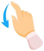 Touch screen hand gestures set. Like swipe, scroll and pinch. png