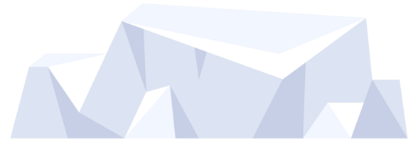 Varieties icebergs set. Antarctic cartoon ice. Floating ice mountain. Melting icebergs and frozen icy blocks. png