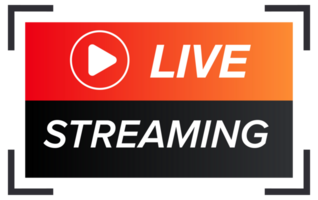 Collection of modern live stream icons and badges in different styles and shapes. png