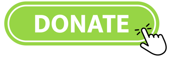Donate Button with pointer clicking. Web button. Finger Pressing. Click to Donate Concept. illustration png