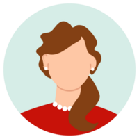 Set of different people avatars. User avatar in circle. illustration png