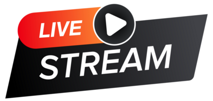 Collection of modern live stream icons and badges in different styles and shapes. png