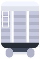 Different types of train cars, showing both front and side views, for transportation and logistics concepts png