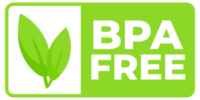 Set of green BPA Free badges with leaf, indicating products free from bisphenol for health and safety. png