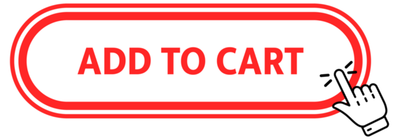 Add to cart Button with pointer clicking. Web button. Finger Pressing. Click to Add to cart Concept. illustration png
