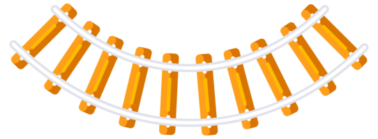 Set of railroad elements showing different types of railways with crossing and train wagons. png